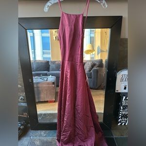 Maroon bridesmaid or prom dress